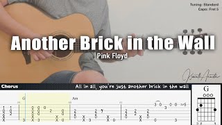 Another Brick in the Wall  Pink Floyd  Fingerstyle Guitar  TAB  Chords  Lyrics [upl. by Noby]