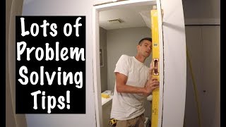 How To Install a Door in Bad Framing [upl. by Sukramal]