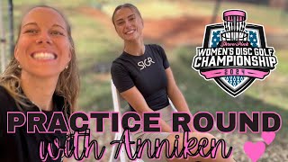 Throw Pink Practice Round with Anniken ❤️ [upl. by Nellad]