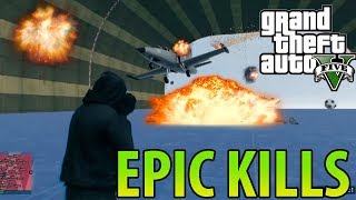 GTA V ONLINE  EPIC KILLS Y KARMA DEL MES  Los mejores clips [upl. by Lehte]