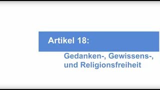 Menschenrechte Religion und Glaubensfreiheit UT [upl. by Faith]