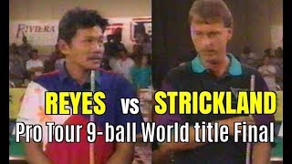 EFREN REYES age 39 vs STRICKLAND age 33 powerful stroke [upl. by Trudi]