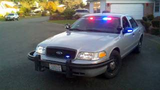 Snohomish County Sheriffs Office Unmarked Crown Victoria Police Lights Setup [upl. by Mixie]