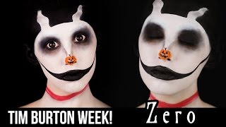 Zero Inspired Nightmare Before Christmas Makeup  HALLOWEEN 2014 [upl. by Woodson]