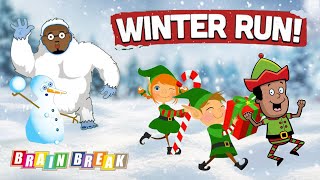 Winter RUN An Indoor Recess Experience  Run and Freeze  Winter Games  PhonicsMan Fitness [upl. by Botsford]