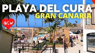 PLAYA DEL CURA Gran Canaria Walking Tour 🔴 Beach to Shopping Center [upl. by Clareta]