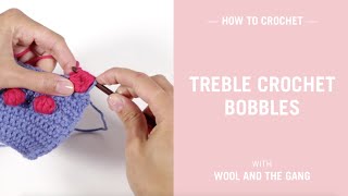 How To Crochet Treble Crochet Bobbles [upl. by Lezti]