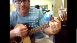 How to play Flagpole Sitta by Harvey Danger on acoustic guitar [upl. by Ellehcram]