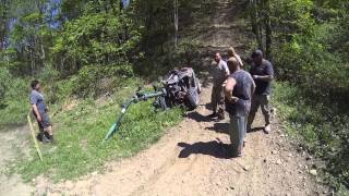 Scrambler 850 eps hill climb crash [upl. by Lerrehs]