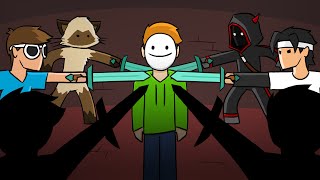 1 Hour of Dream Minecraft Manhunt ANIMATED Marathon [upl. by Gar]