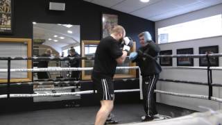 Nathan Gorman on the pads with Ricky Hatton [upl. by Maddalena120]