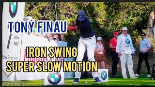 Tony Finau Iron Swing in Super Slow Motion face on [upl. by Ariada86]