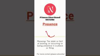 Presence Outline in Pitman Shorthand How to write Presence Outline in Shorthand nshorthand [upl. by Volny193]