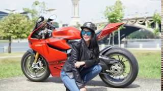 Ducati Panigale Malaysian Lady Biker badgirlsthrottle [upl. by Idrahs]