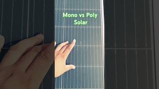 Mono solar vs Poly solar Power space power solarenergy [upl. by Jean-Claude58]