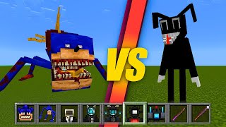 ALL SHIN SONIC VS CARTOON DOG Mod Update in Minecraft PE [upl. by Coco]