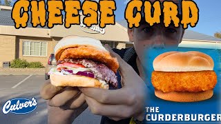 LIMITED TIME ONLY CULVERS CURD BURGER TASTE AND REVIEW Best Burger EVER [upl. by Adnirolc454]