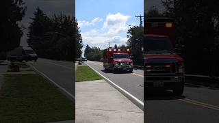 Lynden Fire Department Medic 75 Arriving Emergency Lights Only [upl. by Ecal]