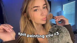 ASMR spit painting you mouth sounds fast and aggressive [upl. by Okim]