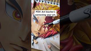 ART TEACHER CORRECTING YOUR ART shorts drawing easydrawing [upl. by Tindall]