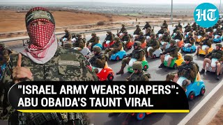 Hamas Abu Obaida Taunts Israeli Diaper Army Netizens Join In As Gaza War Rages On  Viral [upl. by Lydia]