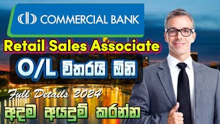 Commercial Bank Bank Sales Associate Job Vacancies 2024 I Jobs Sri Lanka 2024 [upl. by Einram]