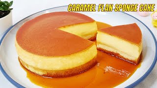 Delicious Creme Caramel Flan Sponge Cake Recipe Subtitles HNC Kitchen [upl. by Vasos]