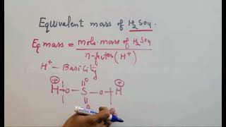 How to calculate Equivalent weight of H2SO4equivalent weight chemistry [upl. by Tawnya]