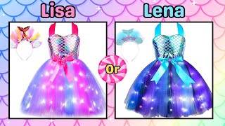 LISA OR LENA  choose your dress  part 2 💖💖💖 lisa lena lisaorlena [upl. by Morry28]