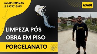 Transformação Total Limpeza de Piso Externo em Porcelanato PósObra [upl. by Kremer]