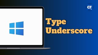 How to type underscore    on your laptop [upl. by Enitsrik616]