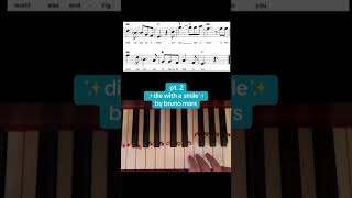 ✨smile die with a smile✨ piano pianotutorial pianotutorial brunomars ladygaga shortsfeed [upl. by Ahserb]