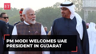 Vibrant Gujarat Global Summit 2024 PM Modi UAE President Al Nahyan hold roadshow in Ahmedabad [upl. by Elleiad]