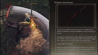 Elden Ring DLC Rakshasas Great Katana Location and Move Set Demonstration Shadows of the Erdtree [upl. by Childers]