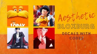 AESTHETIC TUXEDO MASK AND LORAX DECALS FOR BLOXBURG  ROBLOX [upl. by Seerdi]