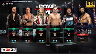 I Created the MOST EPIC 6 Man Gauntlet WWE Title Match EVER in WWE 2k24 [upl. by Finella]