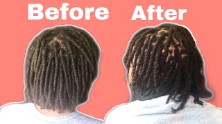 how to retwist locs and twostrand twist  EASY step by step tutorial [upl. by Esirec109]