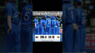 india vs zimbabwe odi World match highlights 2024 Afganistan Won By 232 Runs [upl. by Ruelle]