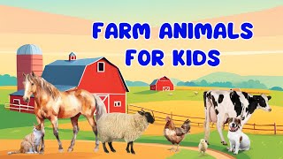 Animals for kids  Farm animals sounds [upl. by Aggappe]