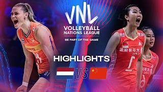 🇳🇱 NED vs 🇨🇳 CHN  Highlights  Week 2  Womens VNL 2024 [upl. by Oab]