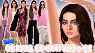 Female CC Haul 2 10 Outfits  CC Links  Sims 4 CAS amp Sim Download [upl. by Yoho]