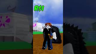 CONTA DE R1 VS CONTA DE R10 NO BLOX FRUITS shorts viral bloxfruits roblox [upl. by Daht]