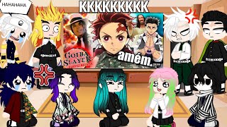 Hashiras REACT KIMETSU NO YAIBA E O QUARTEL HASHIRA😂❤️ •TsukiUraya• [upl. by Kashden]