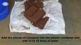 English Soil and Health Bioclean Microbial Cocopeat  How to make break a 5KG Cocopeat block [upl. by Timmie677]