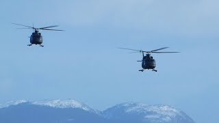 2 RNoAF Bell 412 lowpass at Stord airport march 2018 [upl. by Lempres]