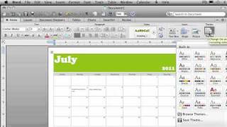 Create a calendar  Word 2011 [upl. by Thebault450]