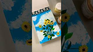 Sunflower 🌻 blue sky  new hindi songs satisfying colour  painting asmr diy art watercolor [upl. by Alic]