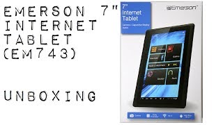 Emerson 7quot Internet Tablet EM743 Unboxing [upl. by Mathre482]