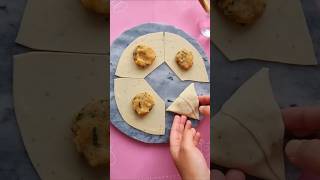 Easy and quick Samosa folding method 👌viral trendingtrendingshortsshortsfoodsamosarecipe [upl. by Eadwine]