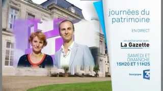 Emissions spéciales Journées du Patrimoine sur France 3 Bourgogne bandeannonce [upl. by Stanwin]